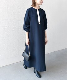 タグ付き 極美品 ダブルクロス配色ワンピース 普段使い 通勤 通学 Sov. ワンピース サイドベルトダブルクロスワンピース