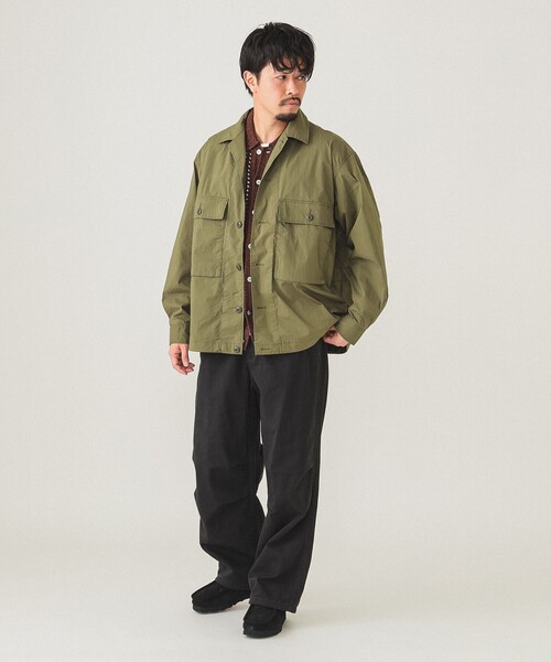 カーゴパンツ 「EPNK」Snap button tuck cargo pants / スナップ