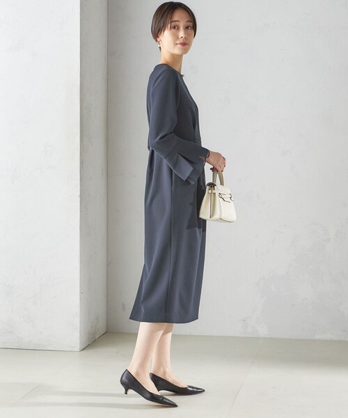 SHIPSシップス ロングワンピース フォーマルワンピース未使用 SHIPS（シップス） ワンピース 重ね着 デザイン ダブル クロス