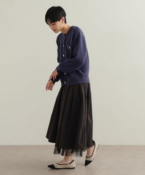 VIVAIA ポインテッドトゥ 超軽量 ニットパンプス BLK/WHT 35 Aria Walker] ポインテッドトゥ 超軽量 厚底 フラットシューズ