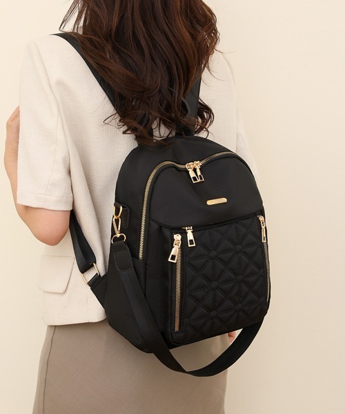 ミニリュックバック 撥水ナイロン 軽量 ミニリュック型 ポシェット（ショルダーバッグ