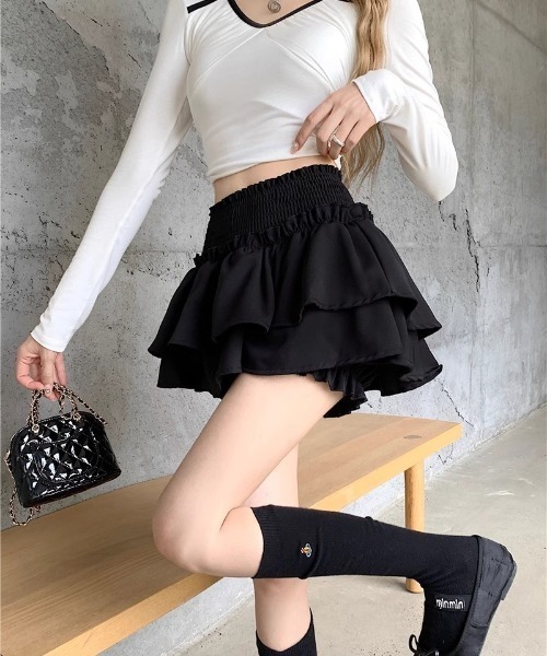 LACーVERT スカート 「インパン付き」フリルミニスカ : ZOZOTOWN Yahoo