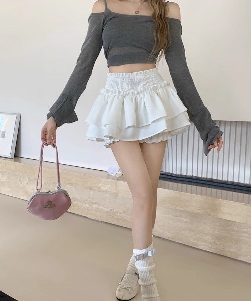 LACーVERT スカート 「インパン付き」フリルミニスカ : ZOZOTOWN Yahoo