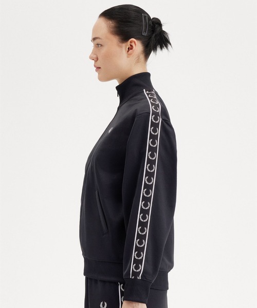 FRED PERRY トラックジャケット　レディース FRED PERRY ジャージ Taped Track Jacket／フレッドペリー