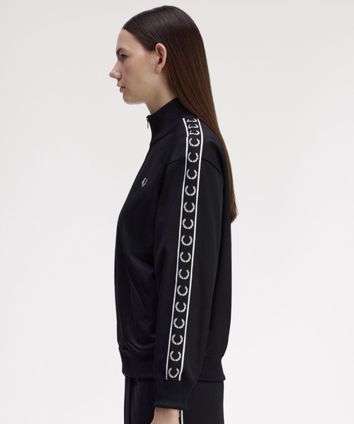 FRED PERRY トラックジャケット　レディース FRED PERRY ジャージ Taped Track Jacket／フレッドペリー
