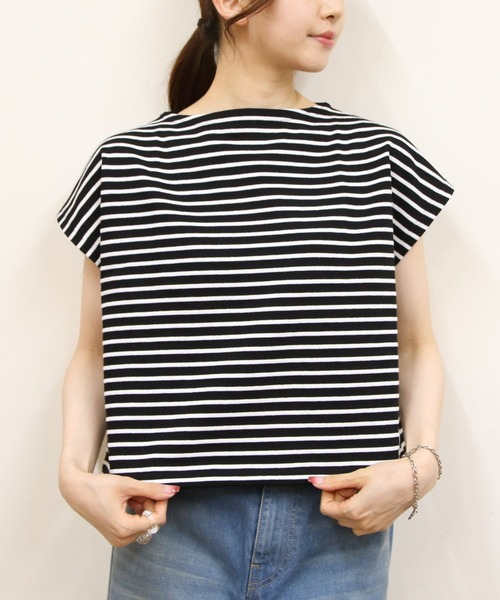 tシャツ ORCIVAL/オーシバル　フレンチスリーブボートネックプルオーバー　ボーダー　FRENCH SLEEVE BOATNECK P.O. BO