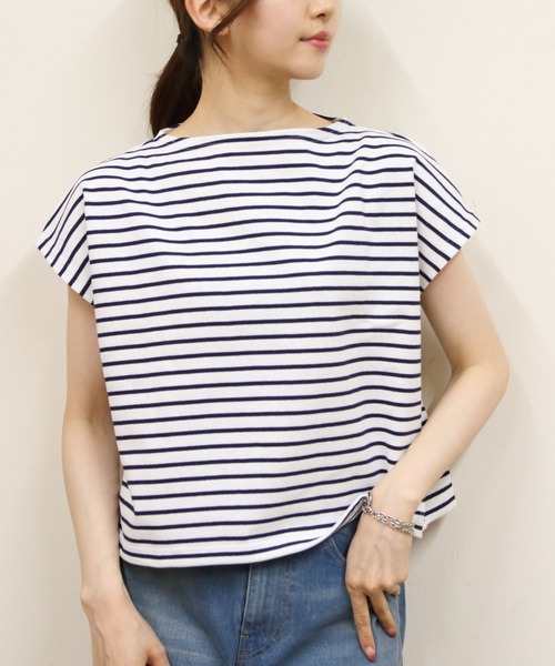ORCIVAL（オーシバル） tシャツ フレンチスリーブボートネックプル