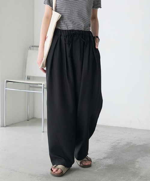 BONLECILL スラックス パンツ リネンライクイージーバレル2