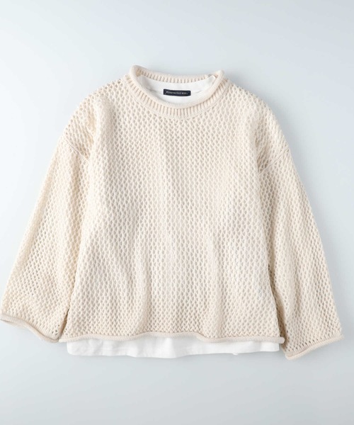 「HONEYSUCKLE ROSE」 長袖ニット L ブラック×ホワイト レディース_画像7