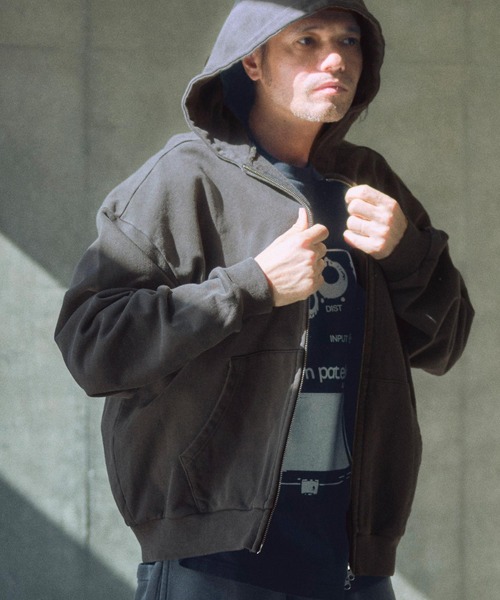 ADAM PATEK（アダムパテック） パーカー mpa3729-pigment dyeing zip