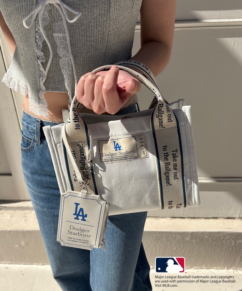 トートバッグ [ MLB ] BASIC QUILTIN LUX HIP SACK my twilight トートバッグ 「MLB」テープロゴ ミニキャンバス
