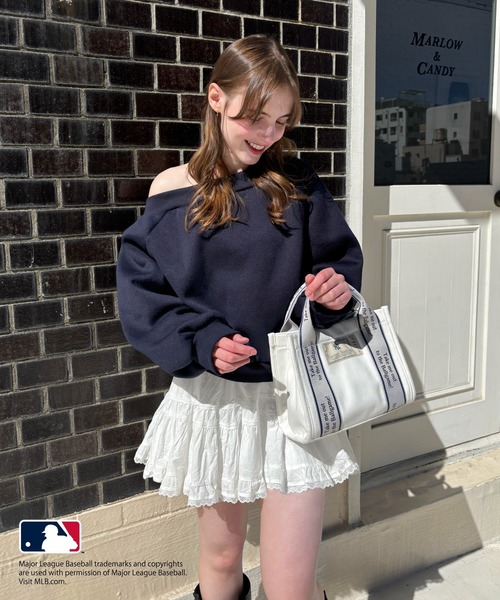 my twilight トートバッグ 「MLB」テープロゴ ミニキャンバス