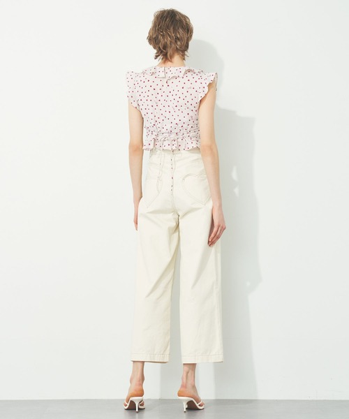 DEICY ブラウス シャツ ランダムハートフリルブラウス