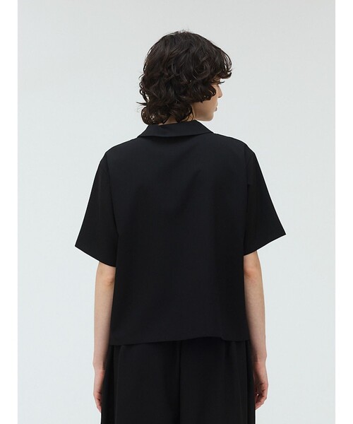 美品 mizuiro ind ドルマンスリーブ Tシャツ 半袖ブラウス 黒 mizuiro-ind ミズイロインド ロールアップスリーブドルマンT