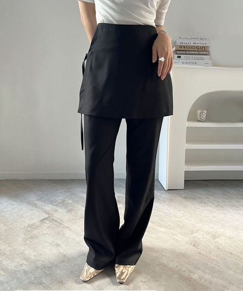Jewelobe（ジュエローブ） スラックス パンツ オーバースカート