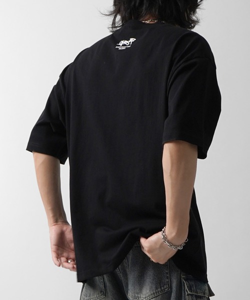 tシャツ 25SS ゴーストワンポイント刺繍 ボックスシルエット 半袖T