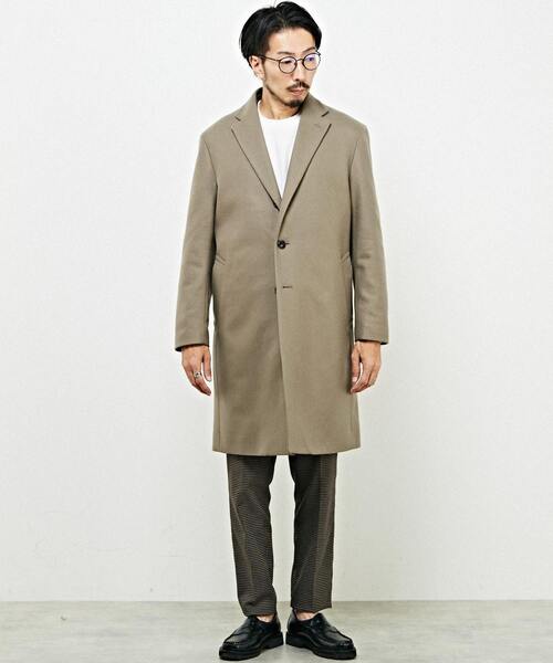 「MEN'S MELROSE」 チェスターコート 3 グレイッシュベージュ メンズ_画像2