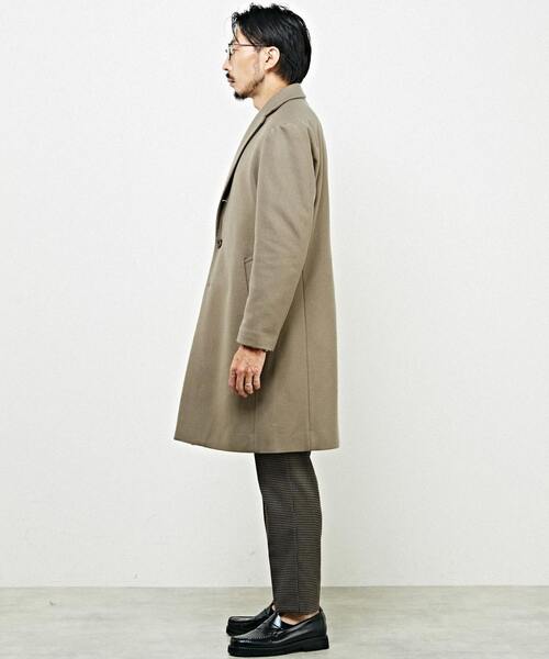 「MEN'S MELROSE」 チェスターコート 3 グレイッシュベージュ メンズ_画像3