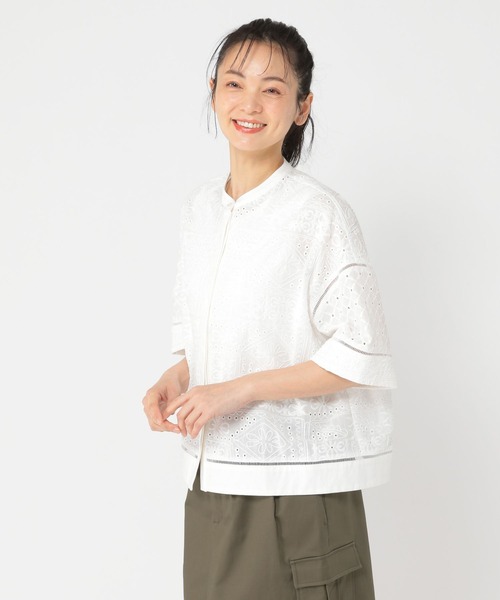 ブラウス シャツ 「ウタオ」トーションレースブラウス レディース