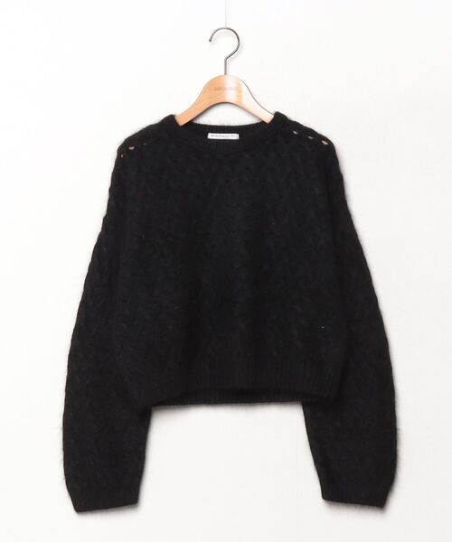 H BEAUTY&YOUTH カシミヤ100% ニット ブラック ovy H BEAUTY＆YOUTH