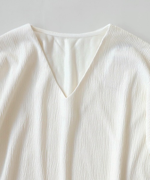 antiqua 「antiqua」 「patterntorso」7分袖ブラウス FREE