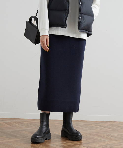 FRAMeWORK（フレームワーク） ニットスカート 38 ブラック レディース