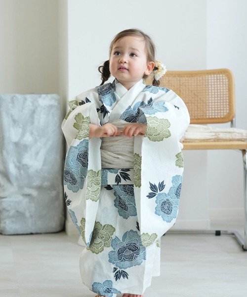 utatane日本製　子供浴衣3点セット 楽天市場】【15％OFF】子供浴衣 3点セット（浴衣/帯/下駄