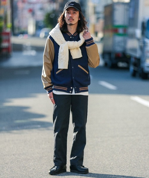 「EBBETS FIELD FLANNEL」 スタジャン LARGE ブラック メンズ_画像5