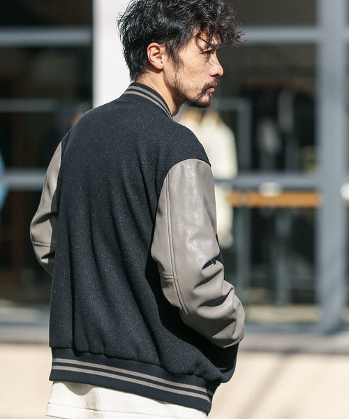 「EBBETS FIELD FLANNEL」 スタジャン LARGE ブラック メンズ_画像8
