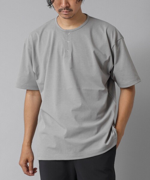 buddix 新品未使用　サックス　ヘンリーネックTシャツ OE1120 オープンエンド マックスウェイト ヘンリーネックTシャツ