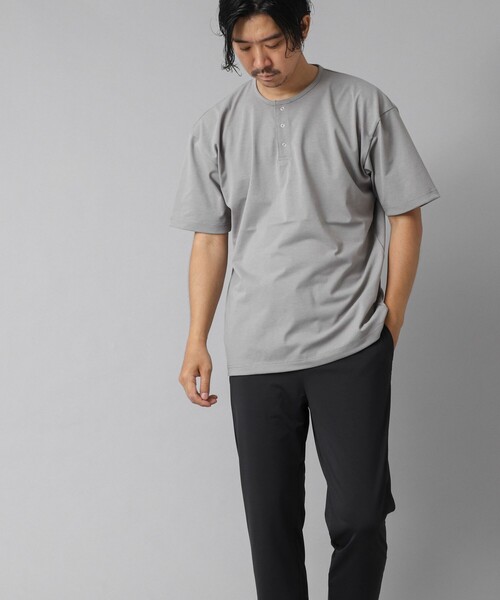 buddix 新品未使用　サックス　ヘンリーネックTシャツ OE1120 オープンエンド マックスウェイト ヘンリーネックTシャツ