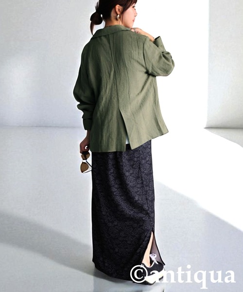 antiqua（アンティカ） ジャケット テーラードジャケット 配色ベスト風