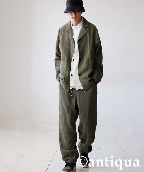 cartaジャケット antiqua（アンティカ） ジャケット テーラードジャケット 配色ベスト風