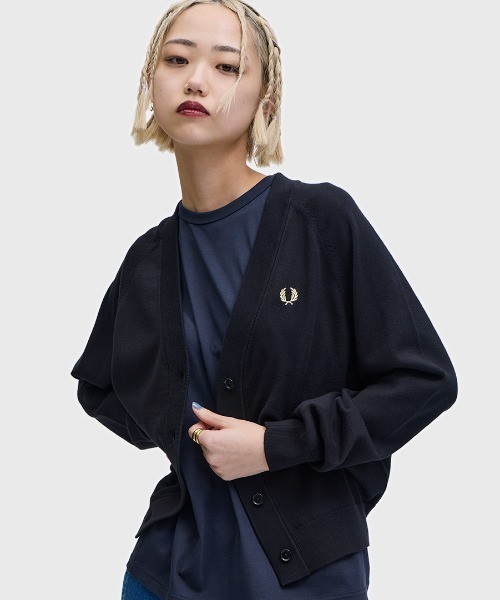 FRED PERRY（フレッドペリー） カーディガン V-Neck Cardigan／Vネック