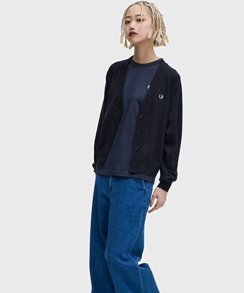 FRED PERRY（フレッドペリー） カーディガン V-Neck Cardigan／Vネック