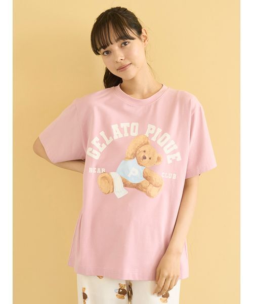 GELATO PIQUE パジャマセットアップ　ピンク gelato pique パジャマ ルームウェア 「ONLINE限定