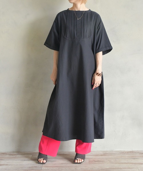 「BITTOKO」 半袖ワンピース FREE ネイビー レディース_画像3