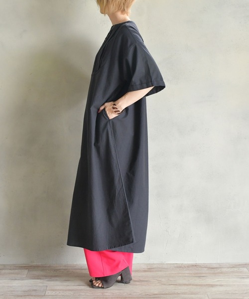 「BITTOKO」 半袖ワンピース FREE ネイビー レディース_画像4