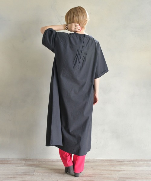 「BITTOKO」 半袖ワンピース FREE ネイビー レディース_画像6