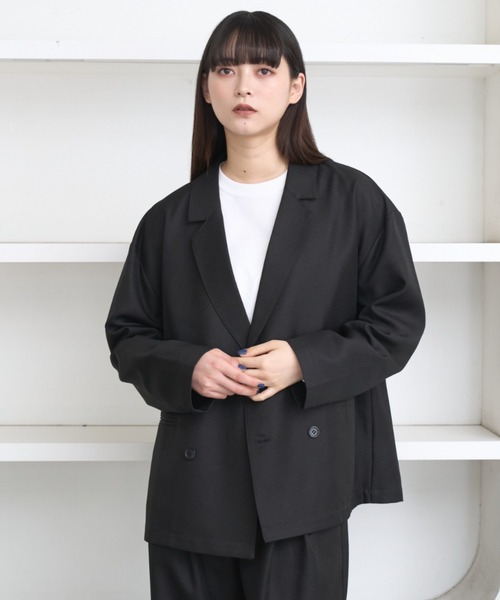 flaner ジャケット テーラードジャケット Loose double tailored