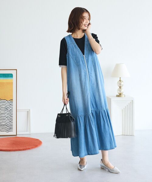 Sugar spoon ワンピース ・SUGAR SPOON W-ZIPデニムロングワンピ