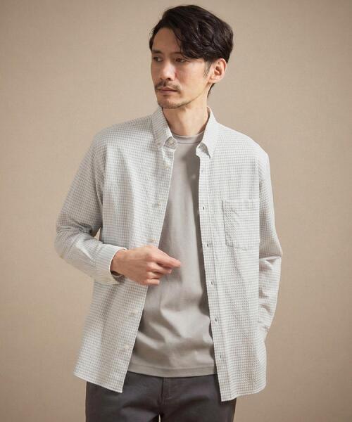 Narifuriナリフリ】シアサッカーギンガムシャツ NF4054 Mサイズ NFC