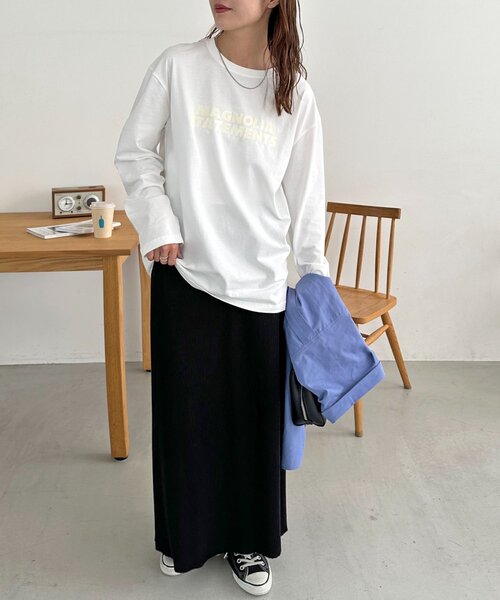 everyone ロゴロンT Mサイズ Discoat（ディスコート） tシャツ 「ユニセックス」MAGNOLIAロゴロンT