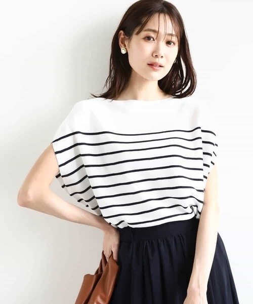 「MK MICHEL KLEIN」 半袖ニット 38 ホワイト レディース_画像2