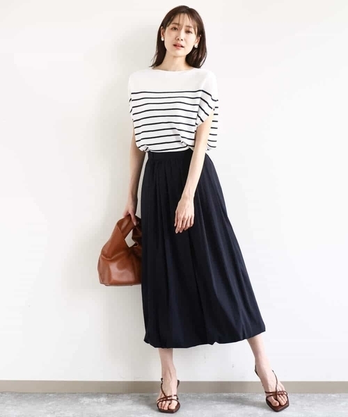 「MK MICHEL KLEIN」 半袖ニット 38 ホワイト レディース_画像4