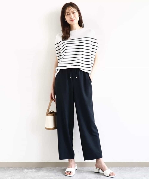 「MK MICHEL KLEIN」 半袖ニット 38 ホワイト レディース_画像7