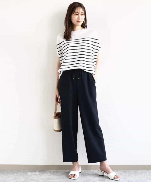 「MK MICHEL KLEIN」 半袖ニット 38 ホワイト レディース_画像8