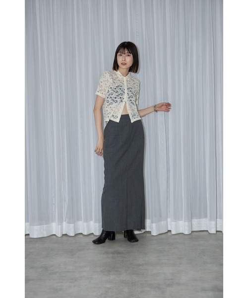 「leimn」 「gleam」半袖シャツ FREE アイボリー レディース_画像4