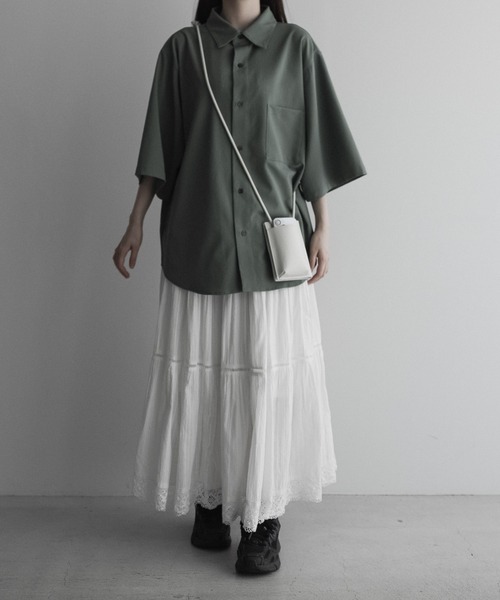 「remer」 半袖シャツ X-SMALL ライトグレー メンズ_画像7