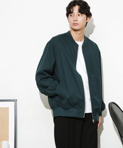 nano universe ナノユニバース ナイロンリブブルゾン 撥水 ナイロン リブ ブルゾン